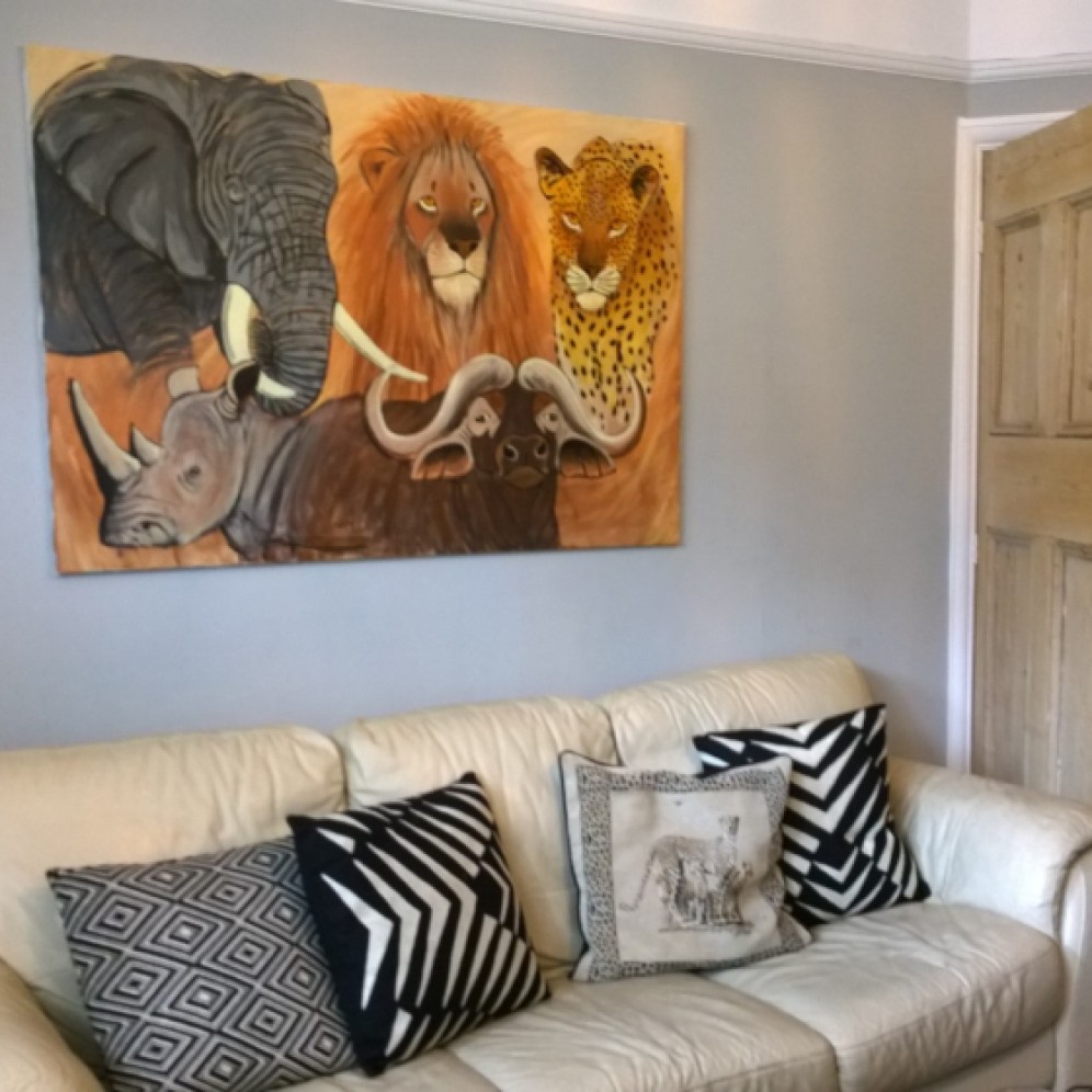 South African themed living room